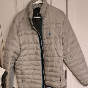 Spyder Men's Light Gray Puffer Jacket